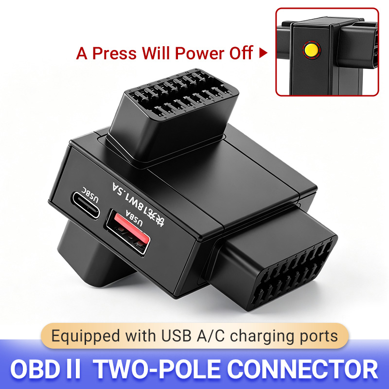 Car Charger - OBD2 Splitter Adapter 1 To 2