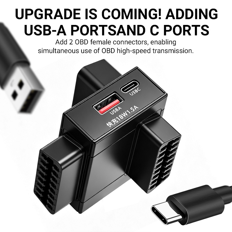 OBD2 Splitter Adapter 1 To 2 w - đánh giá và giá Car Charger