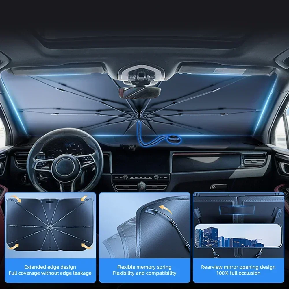 Car Parasol Inside The Front W - đánh giá và giá Windshield Sun Shade